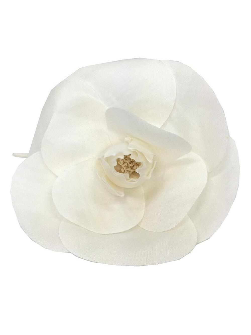 Chanel Camellia Brooch White #208691C53B